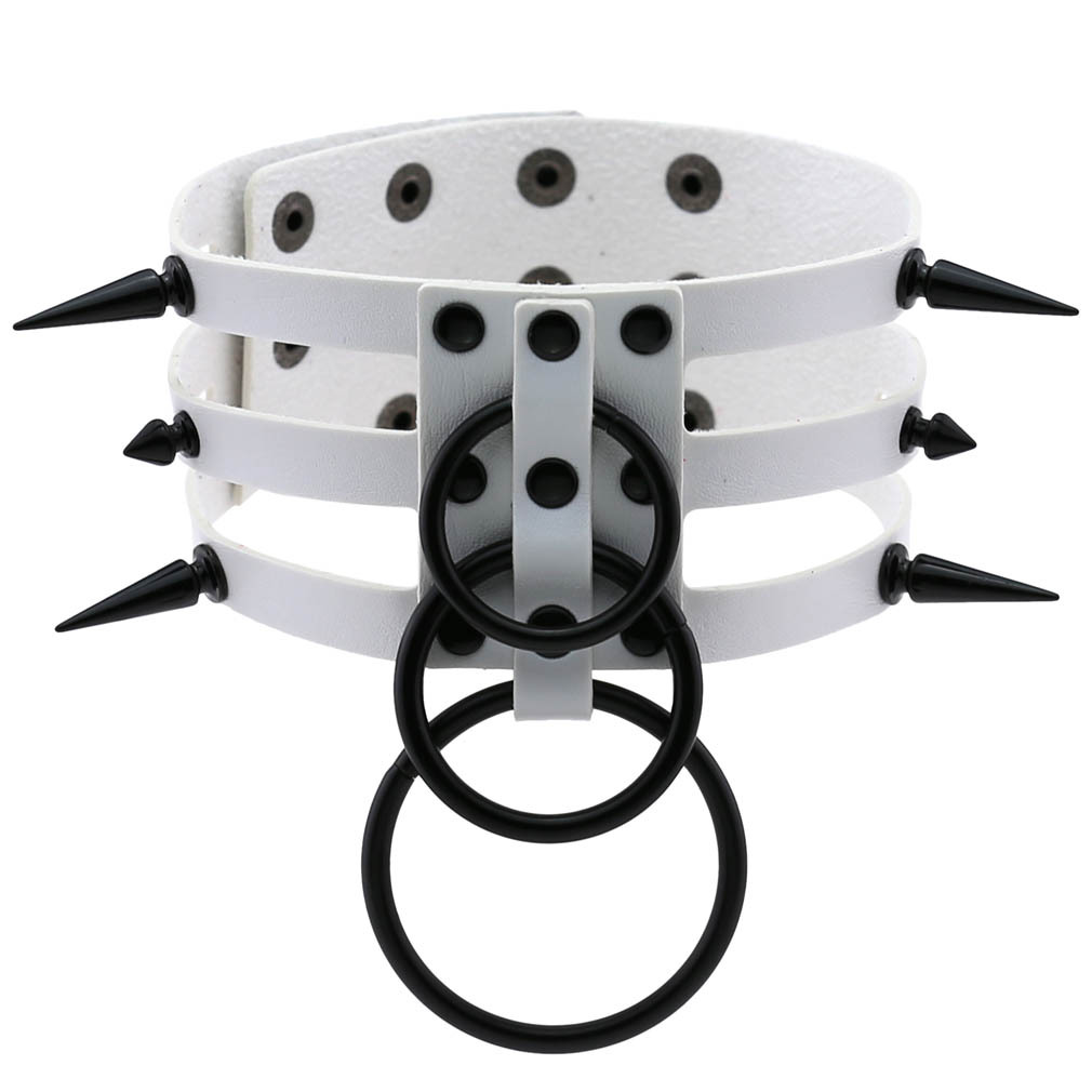 Kalung Choker Perbudakan Kulit - Goth Punk Spike Choker ulasan dan harga