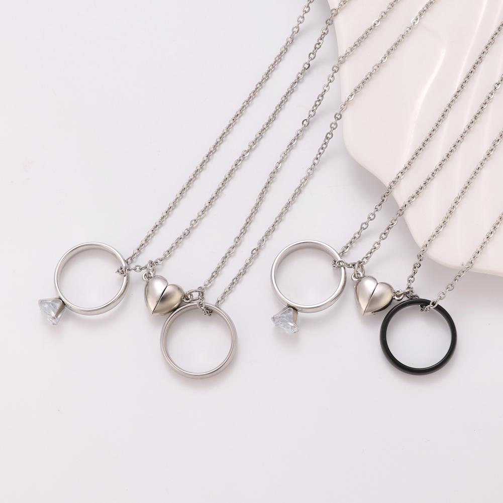 Kalung Liontin Cincin, Set Kal - Magnetic Couple Matching Necklaces ulasan dan harga