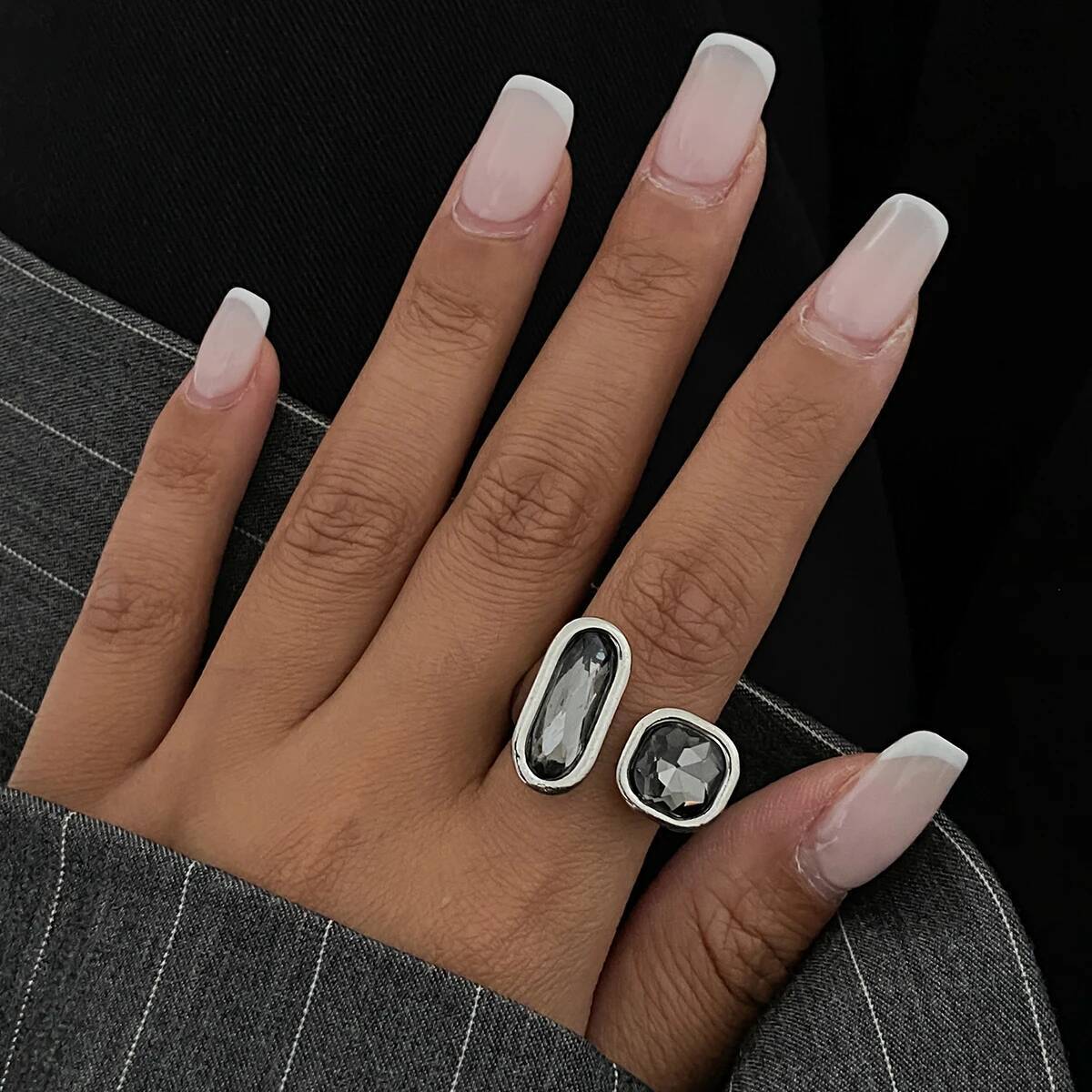 Salircon Cincin Terbuka Akrili - Vintage Punk Knuckle Rings Set ulasan dan harga