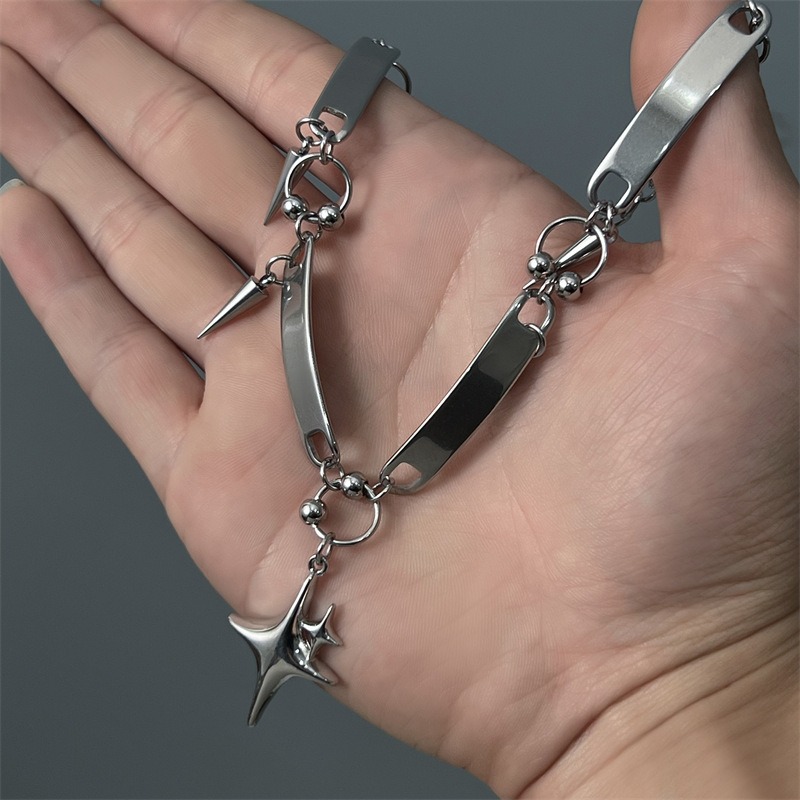 Kalung Choker Punk Stainless S - Goth Punk Spike Choker ulasan dan harga