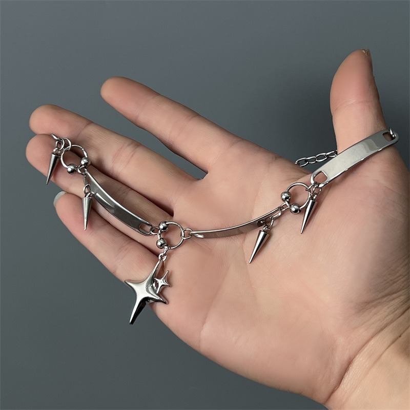 Kalung Choker Punk Stainless S - Goth Punk Spike Choker ulasan dan harga