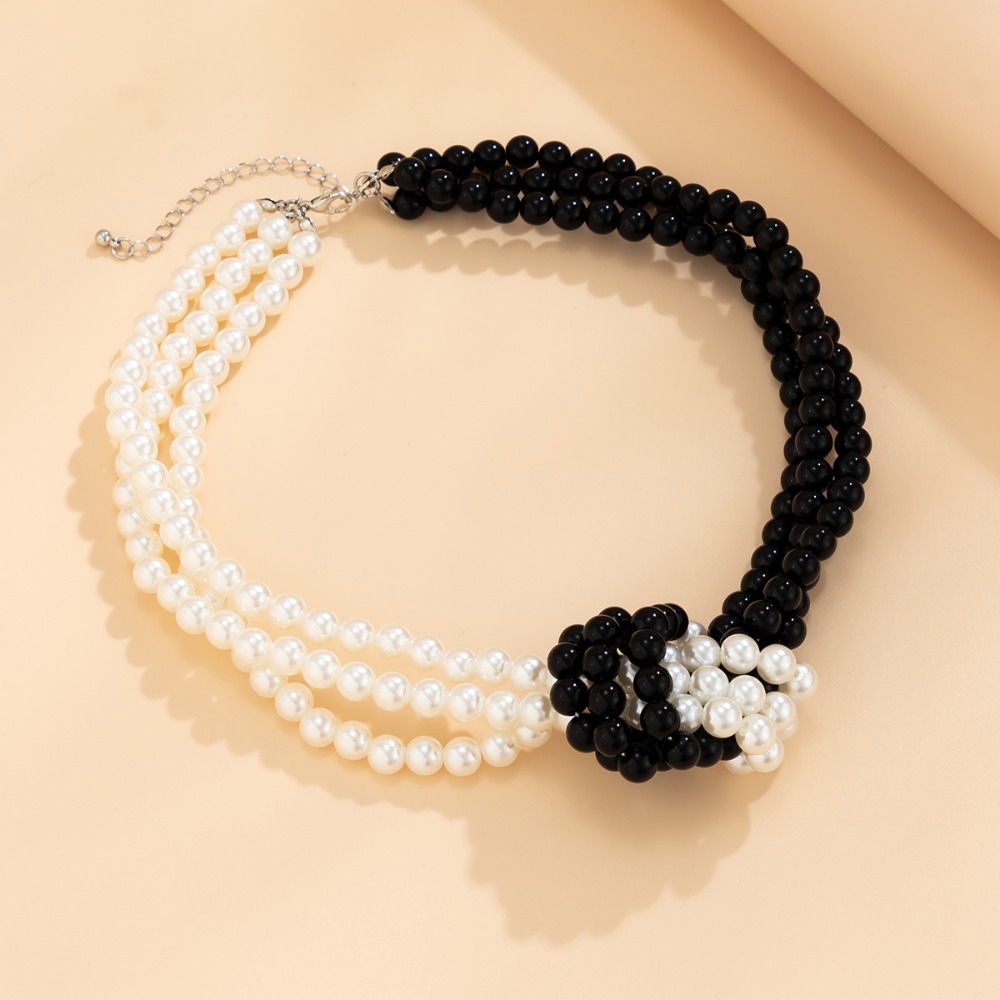 Kalung Mutiara Imitasi Berlapi - Pearl Choker Necklace Vintage ulasan dan harga
