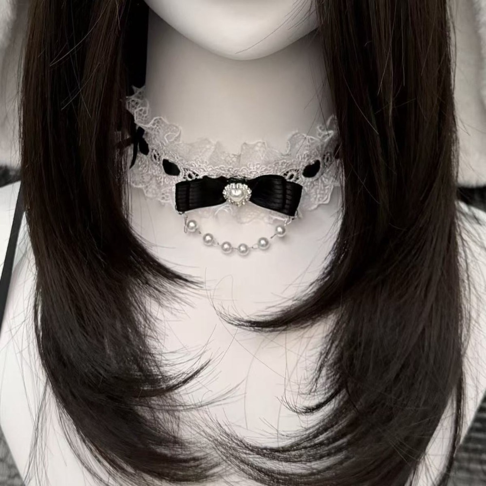 Kalung Choker Modis Ruffle Pit - Pearl Choker Necklace Vintage ulasan dan harga
