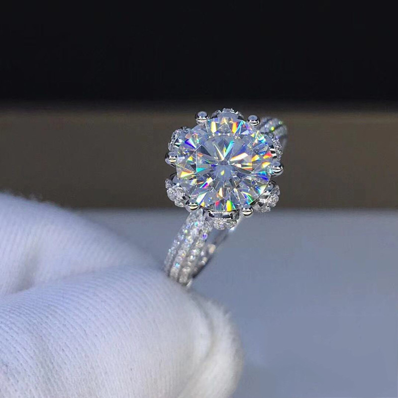 Cincin Morganite Berlian Buata - Moissanite Engagement Ring 1 Carat ulasan dan harga
