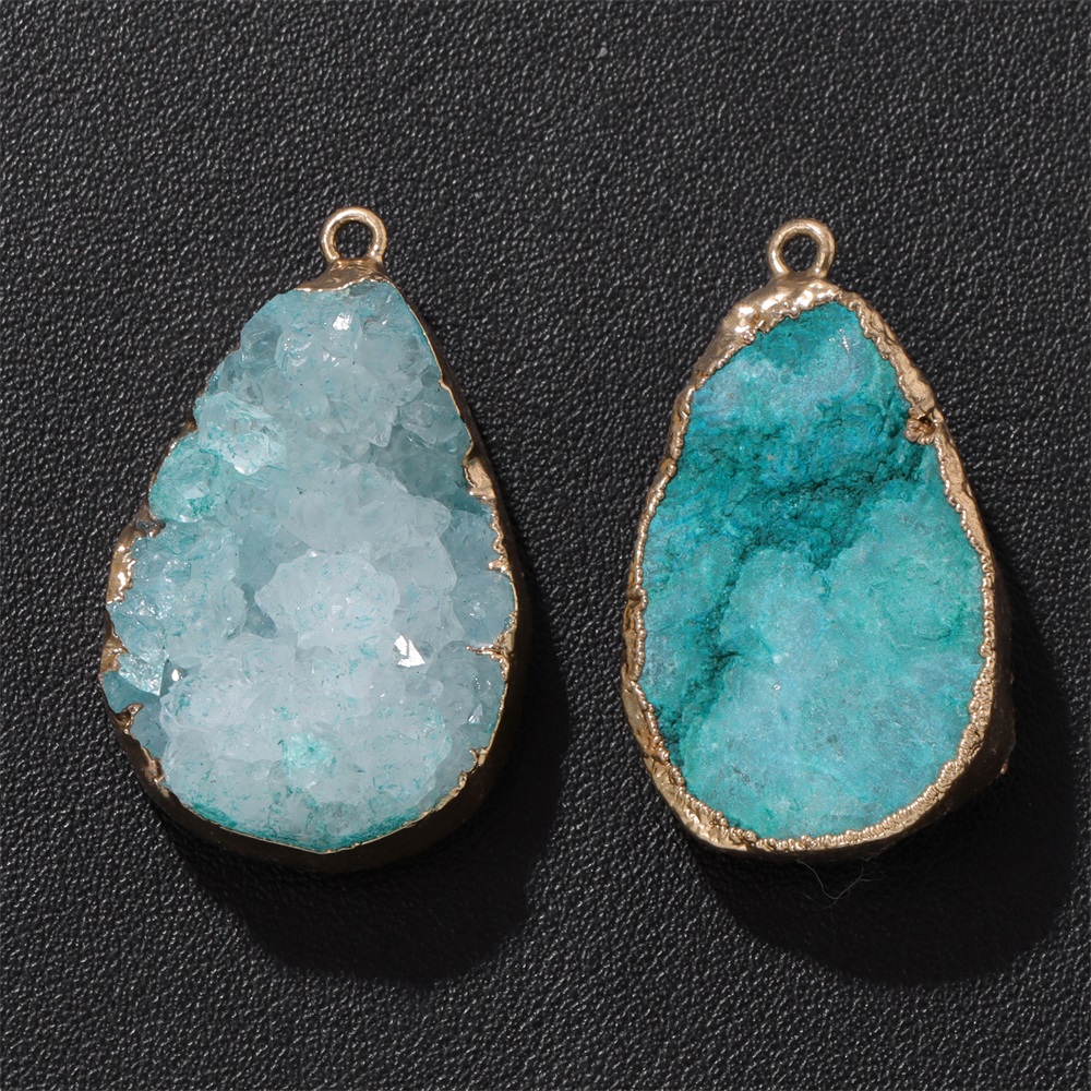 1 Buah Liontin Geode Batu Akik - Crystal Pendant Necklace Natural Stone ulasan dan harga