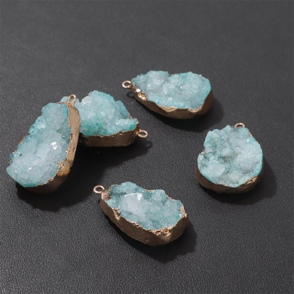 1 Buah Liontin Geode Batu Akik - Crystal Pendant Necklace Natural Stone ulasan dan harga