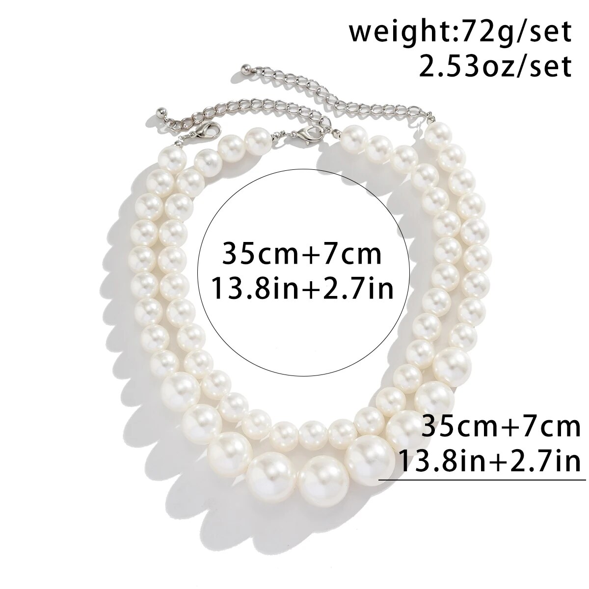 2 buah/set kalung rantai klavi - Pearl Choker Necklace Vintage ulasan dan harga