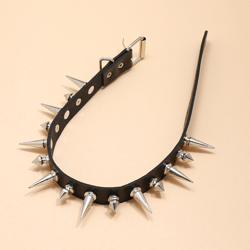 Kalung Choker paku keling panj - Goth Punk Spike Choker ulasan dan harga