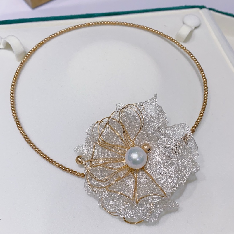 Kalung Wanita Vintage SGARIT F - Pearl Choker Necklace Vintage ulasan dan harga