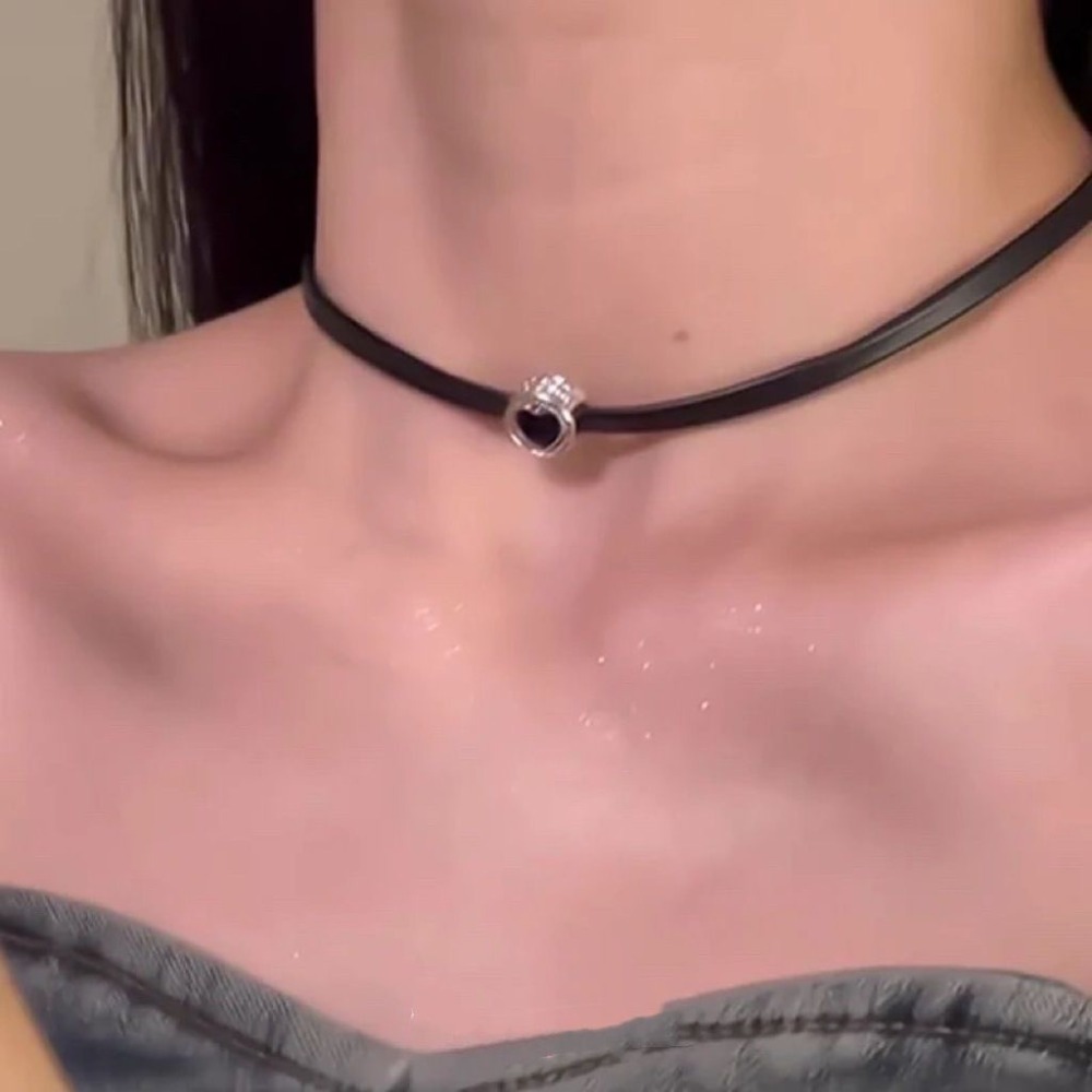 Kalung Liontin Hati Gotik Y2K  - Layered Pendant Necklace Aesthetic ulasan dan harga