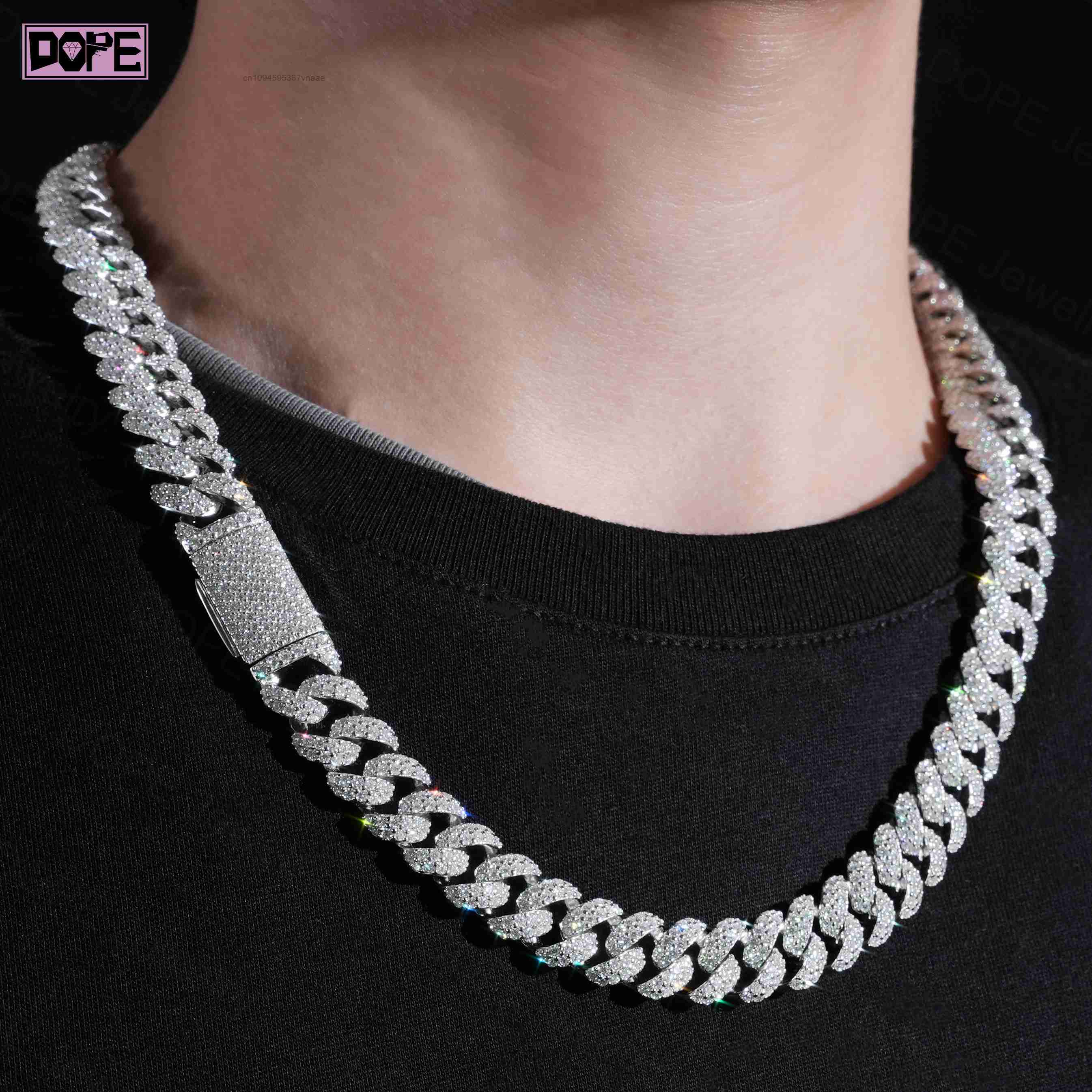 Rantai Cuban Moissanite 12mm V - Cuban Link Chain 12Mm ulasan dan harga