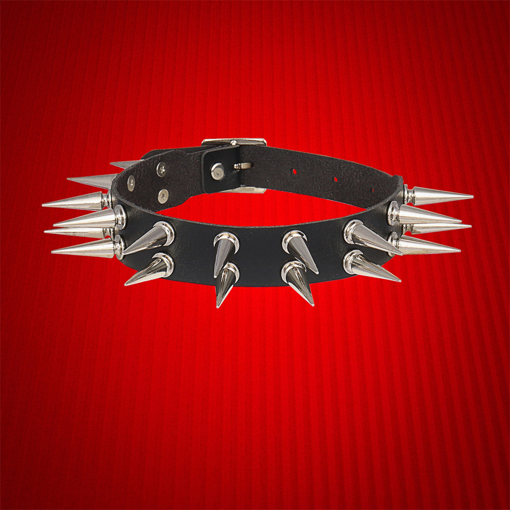 Kalung Choker Berduri Panjang  - Goth Punk Spike Choker ulasan dan harga