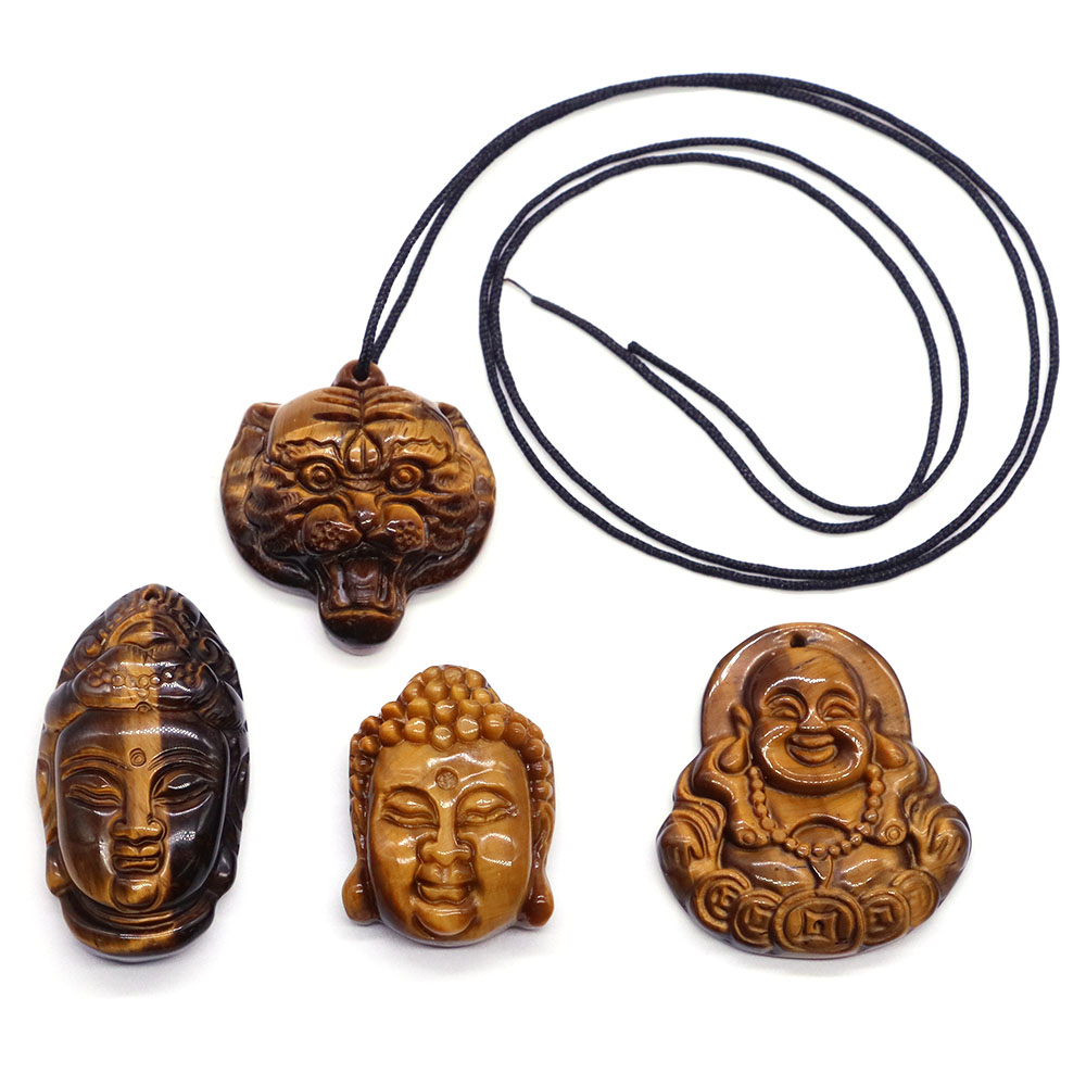Batu Alam Mata Harimau Kristal - Crystal Pendant Necklace Natural Stone ulasan dan harga