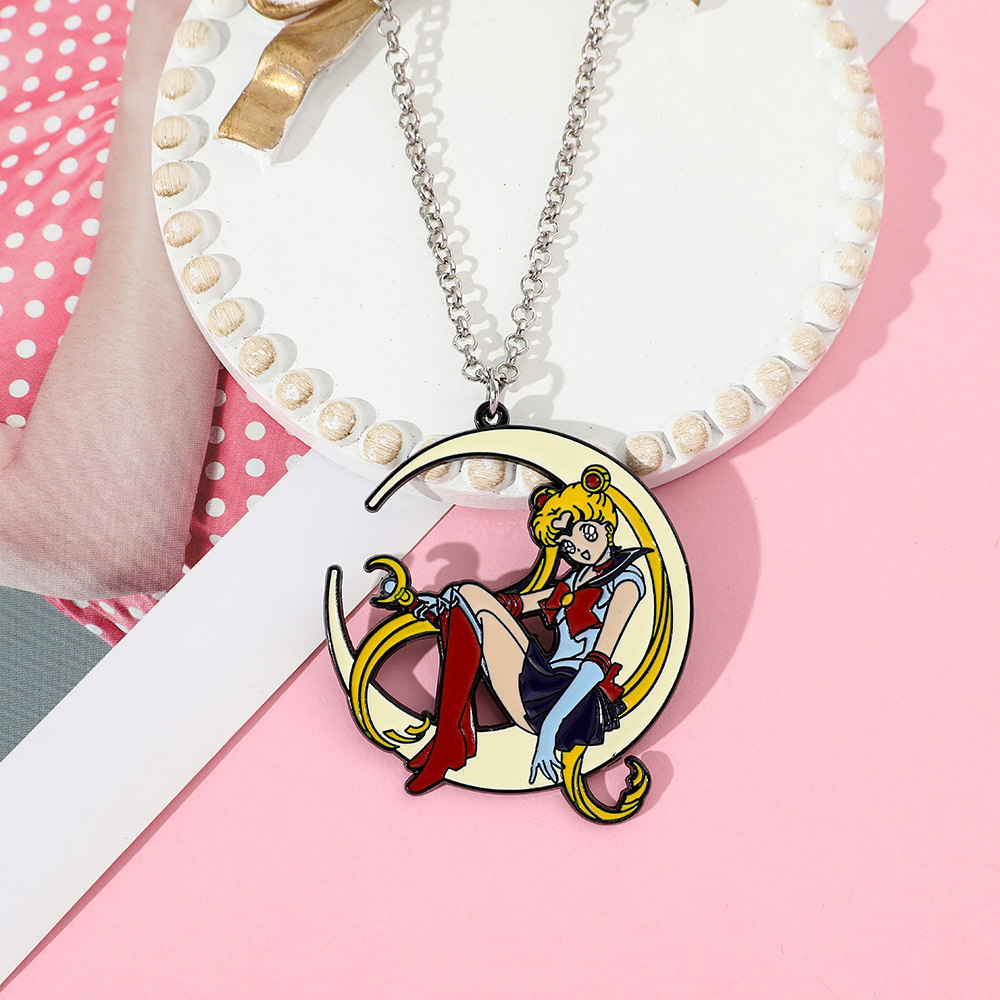 Kalung Enamel Logam Anime Mani - Anime Pendant Necklace ulasan dan harga