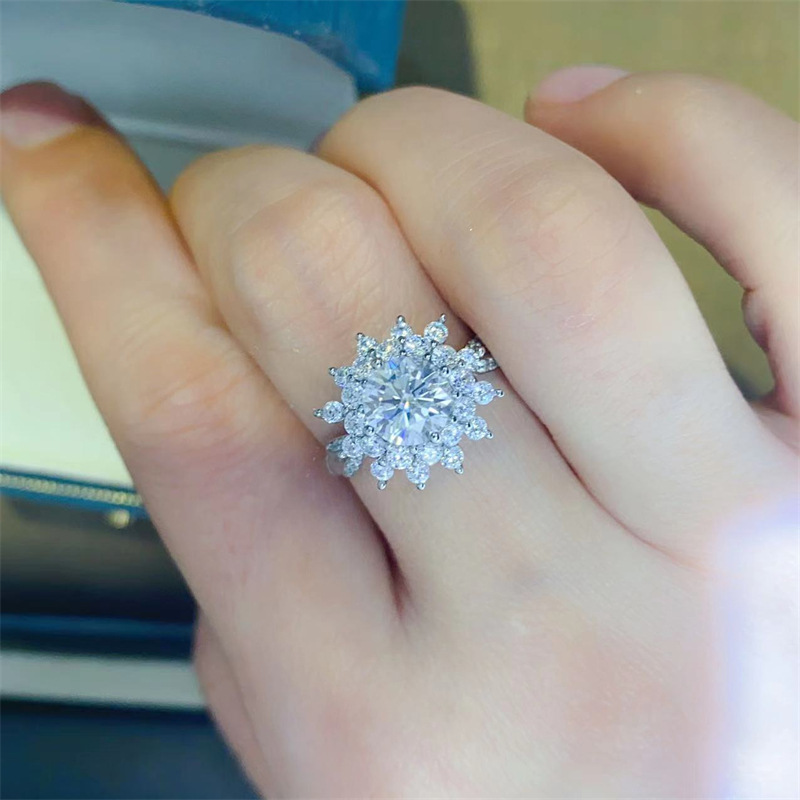 Cincin berlian moissanite plat - Moissanite Engagement Ring 1 Carat ulasan dan harga