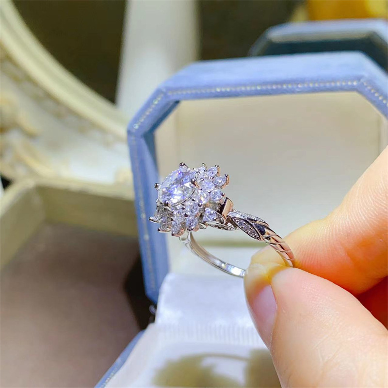 Cincin berlian moissanite plat - Moissanite Engagement Ring 1 Carat ulasan dan harga