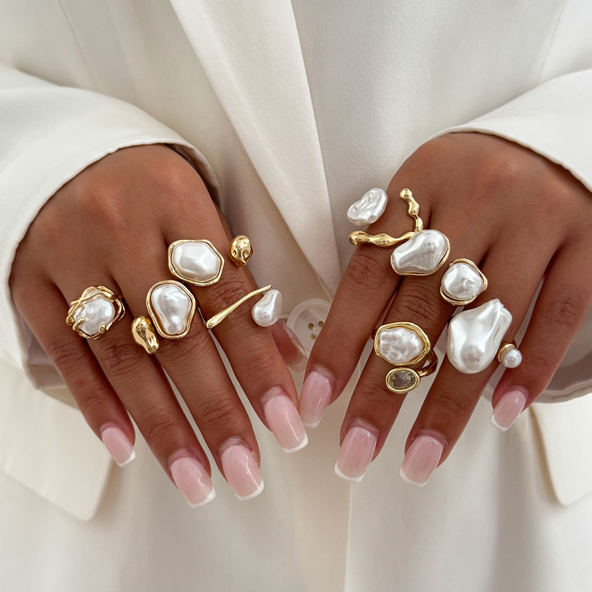 7Pcs/Set Cincin Emas Warna Ema - Vintage Punk Knuckle Rings Set ulasan dan harga