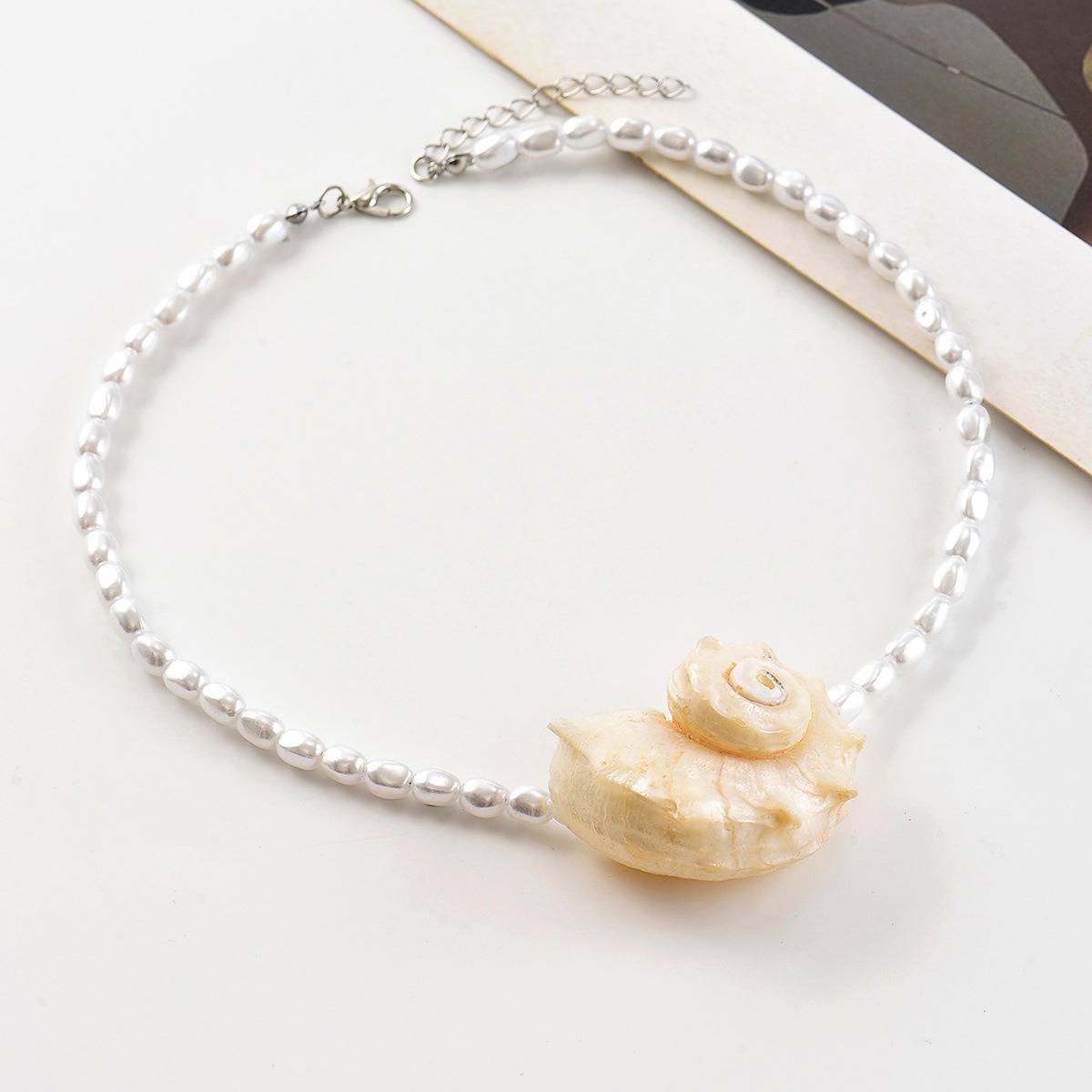 Kalung Liontin Cangkang Kerang - Pearl Choker Necklace Vintage ulasan dan harga