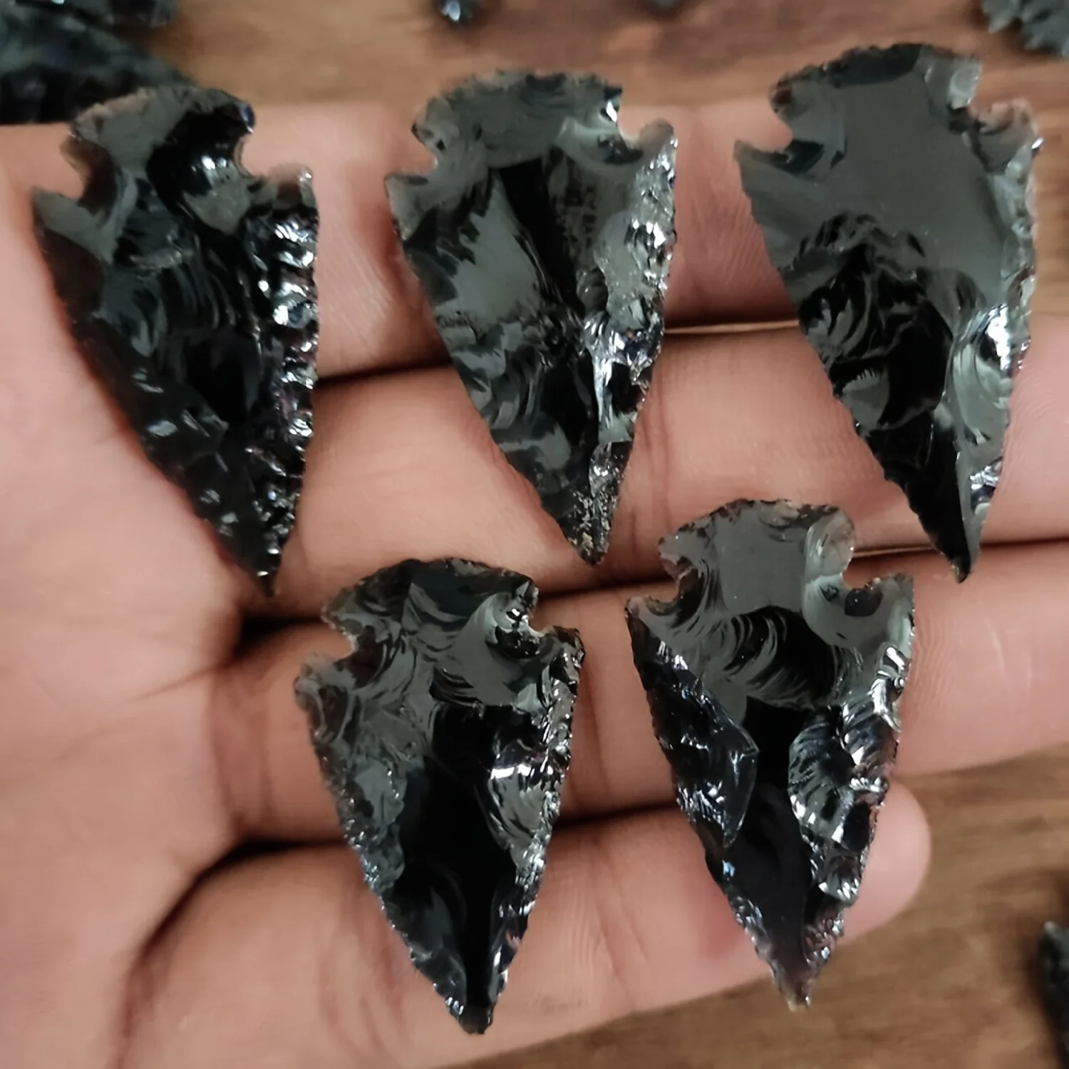 1 Liontin Panah Obsidian - Lio - Crystal Pendant Necklace Natural Stone ulasan dan harga