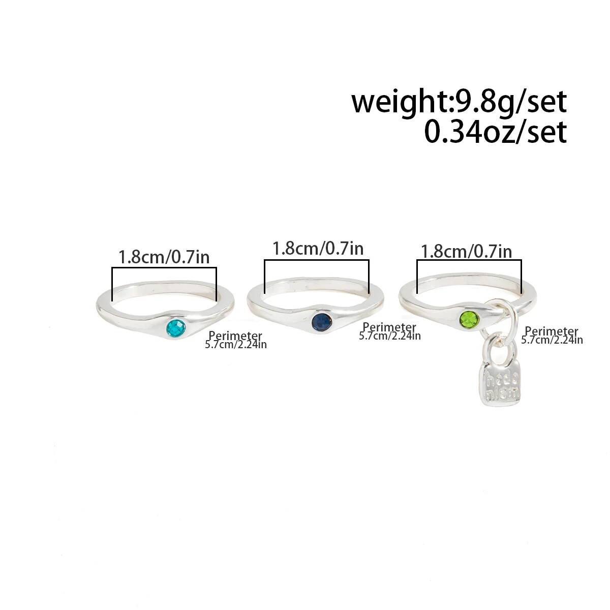 Ingemark 3 Buah/Set Cincin Dap - Vintage Punk Knuckle Rings Set ulasan dan harga
