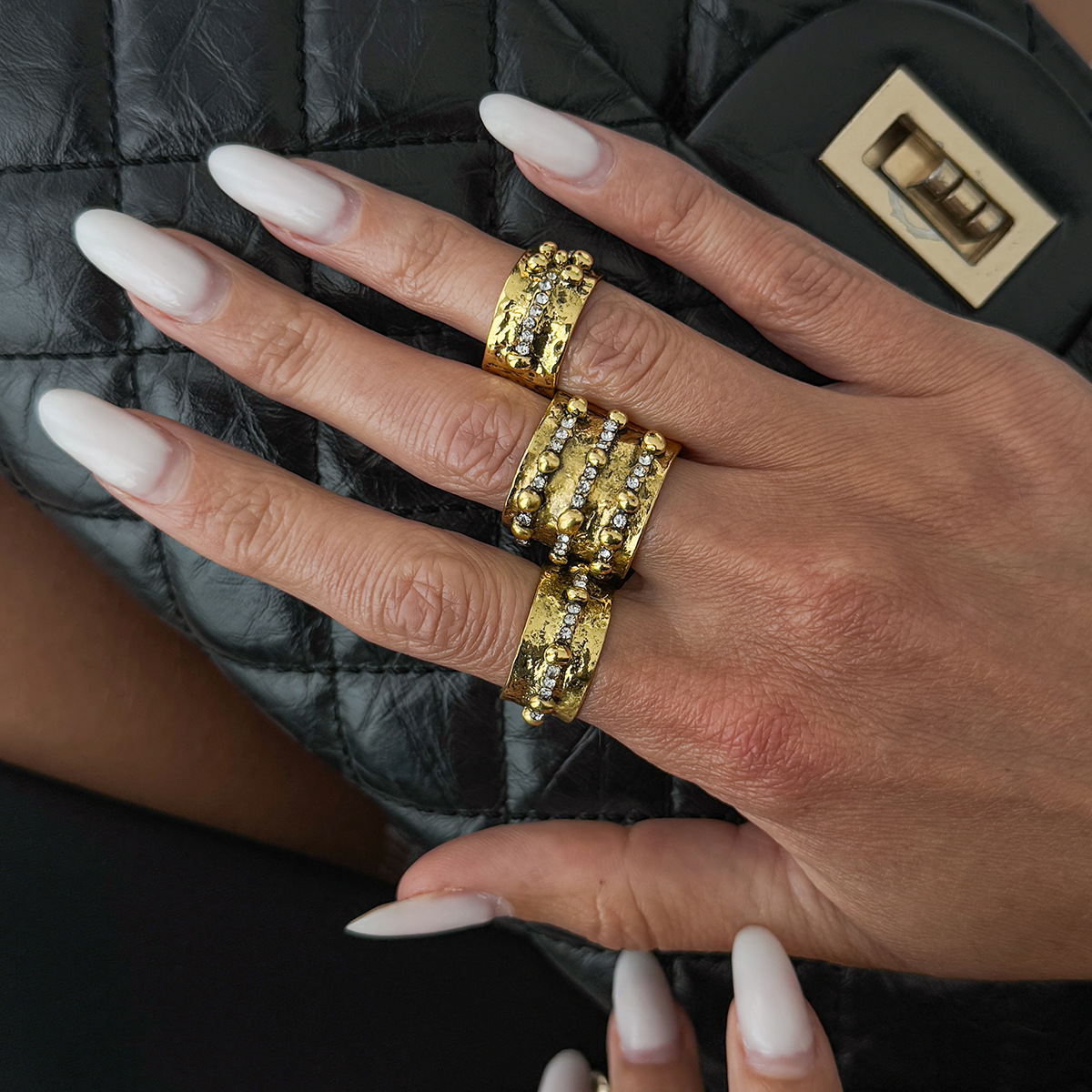 3 Buah Set Cincin Terbuka Dapa - Vintage Punk Knuckle Rings Set ulasan dan harga