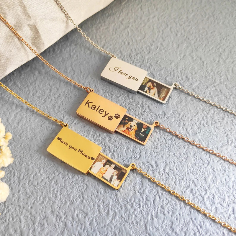 Kalung Liontin Foto Stainless  - Heart Locket Necklace Photo ulasan dan harga