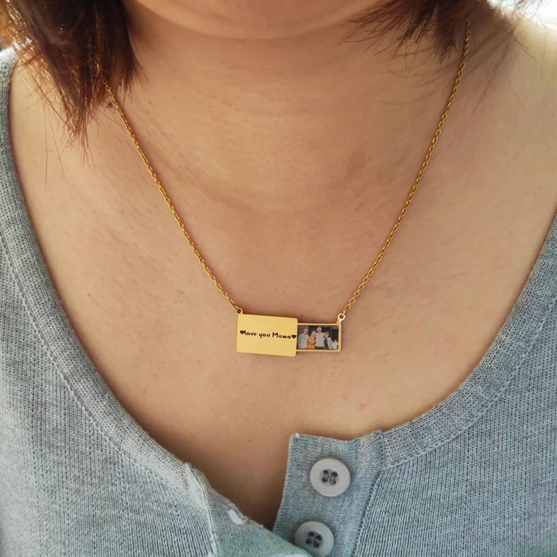 Kalung Liontin Foto Stainless  - Heart Locket Necklace Photo ulasan dan harga