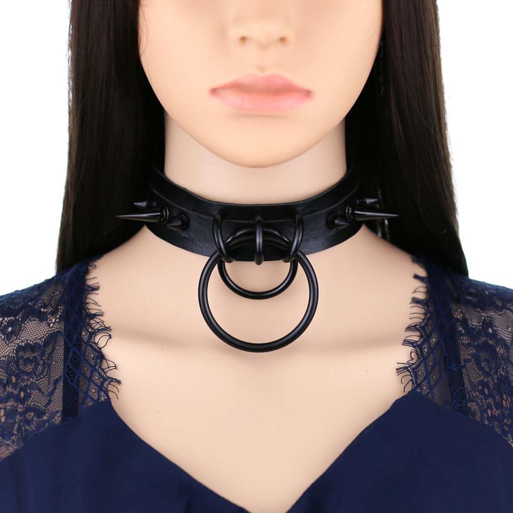 Choker Berduri Hitam Kalung Ke - Goth Punk Spike Choker ulasan dan harga