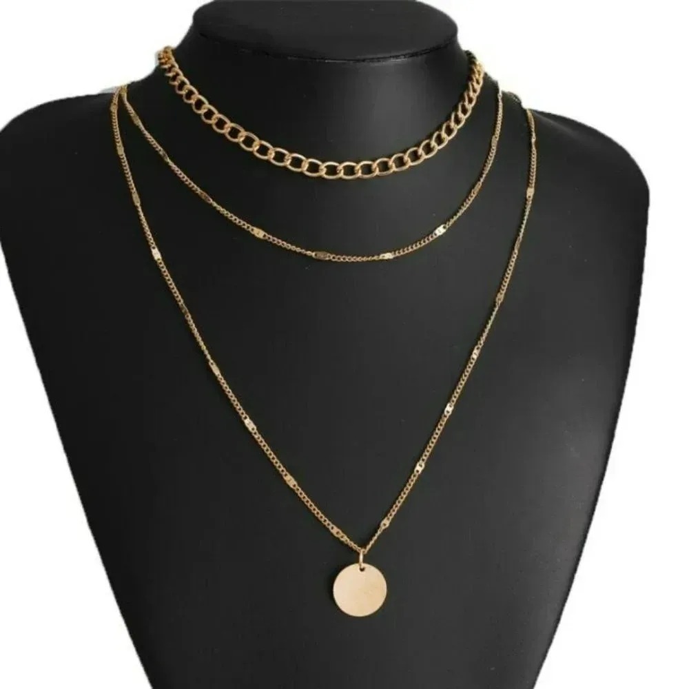 Kalung Liontin Berlapis Esteti - Layered Pendant Necklace Aesthetic ulasan dan harga