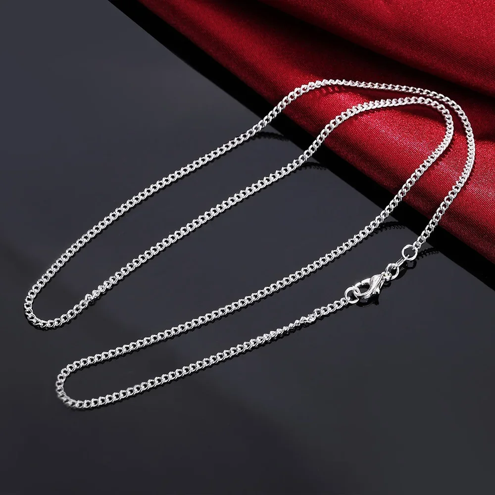 40-75cm 925 perak murni klasik - 925 Sterling Silver Chain Necklace Men ulasan dan harga
