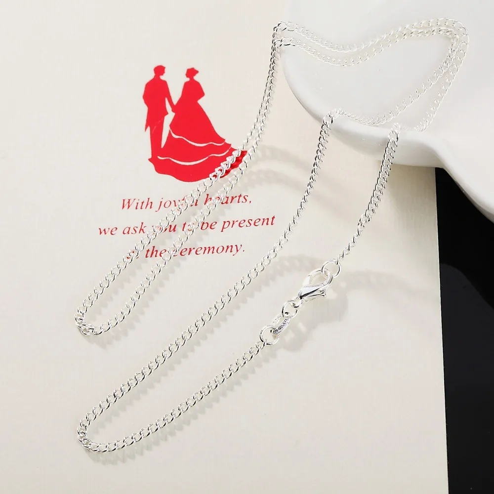 40-75cm 925 perak murni klasik - 925 Sterling Silver Chain Necklace Men ulasan dan harga