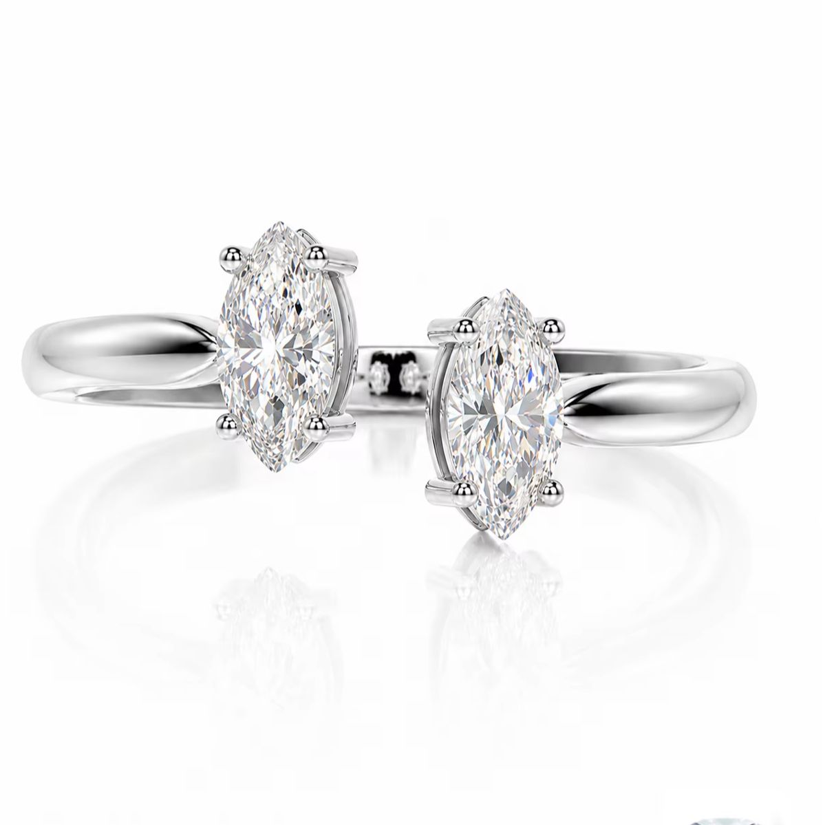 Cincin Perak Sterling 925 1 Ka - Moissanite Engagement Ring 1 Carat ulasan dan harga