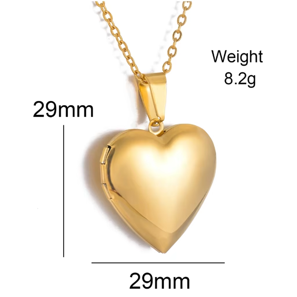 Kalung liontin bunga lahir hat - Heart Locket Necklace Photo ulasan dan harga