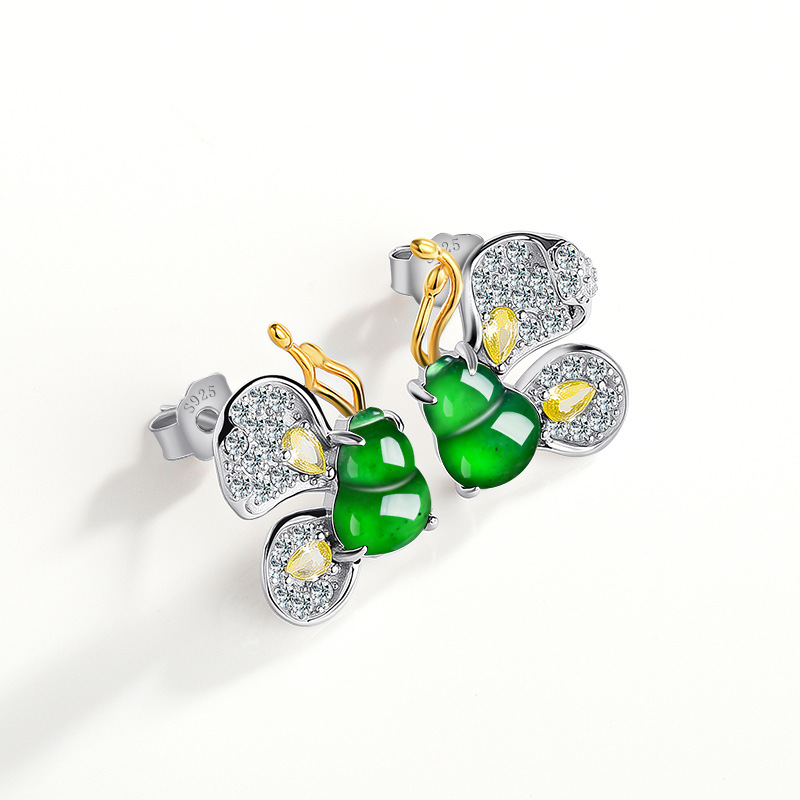 Anting Kupu-kupu Giok Burma Hi - Earrings ulasan dan harga