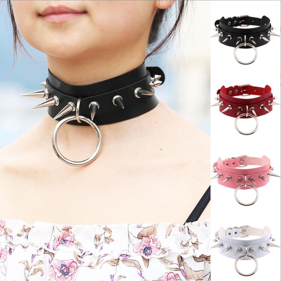 Kalung panjang kerah Punk paku - Goth Punk Spike Choker ulasan dan harga