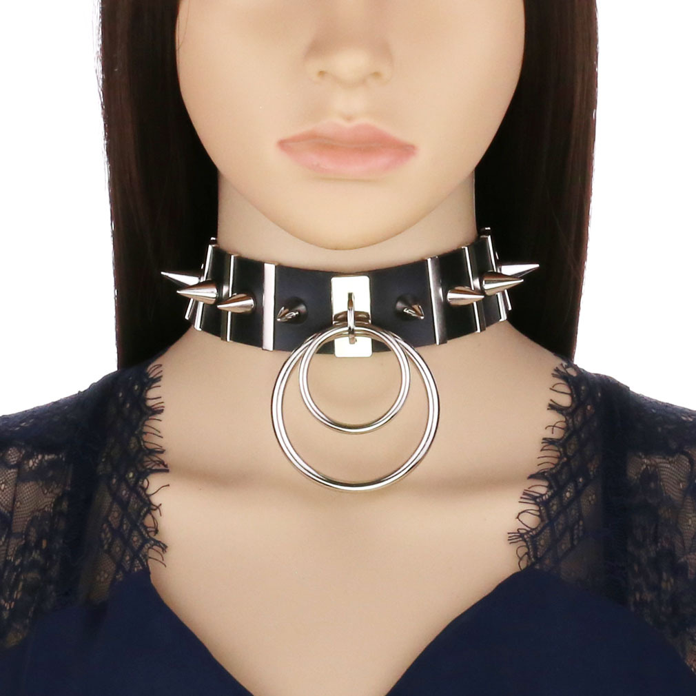 Choker Paku Besar Kalung Punk  - Goth Punk Spike Choker ulasan dan harga