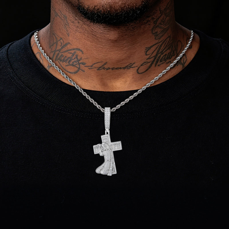 Liontin Salib Yesus Baru TUHE  - 925 Sterling Silver Chain Necklace Men ulasan dan harga