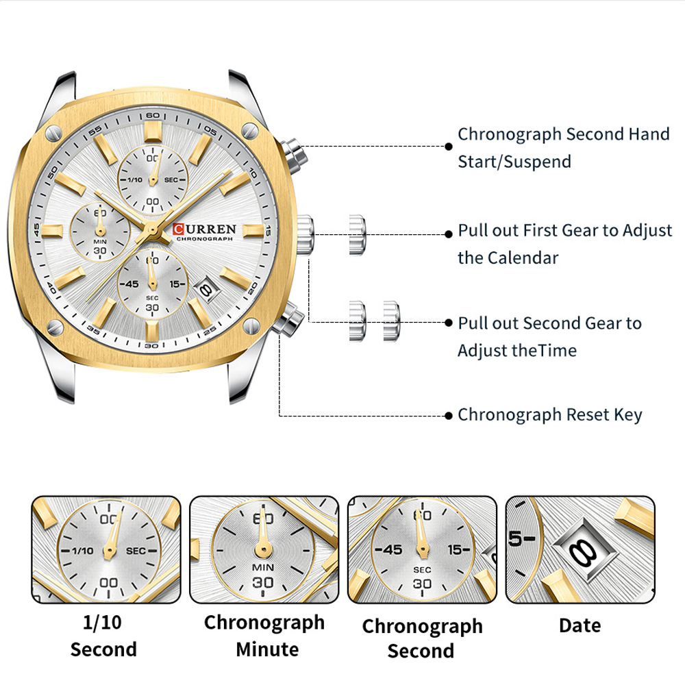 CURREN Jam Tangan Olahraga Pri - Watch Accessories ulasan dan harga