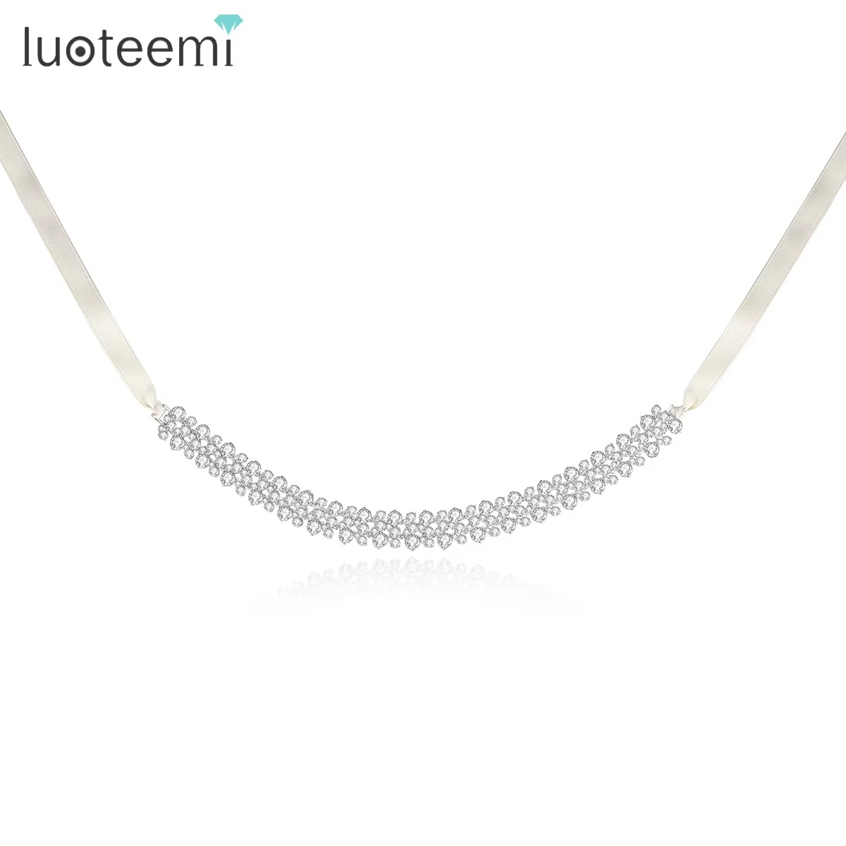 LUOTEEMI Choker Zirkonia Kubik - Layered Pendant Necklace Aesthetic ulasan dan harga