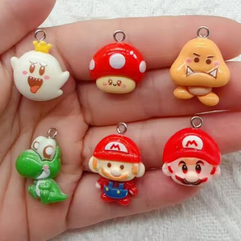 10 buah liontin kartun resin,  - Earrings ulasan dan harga