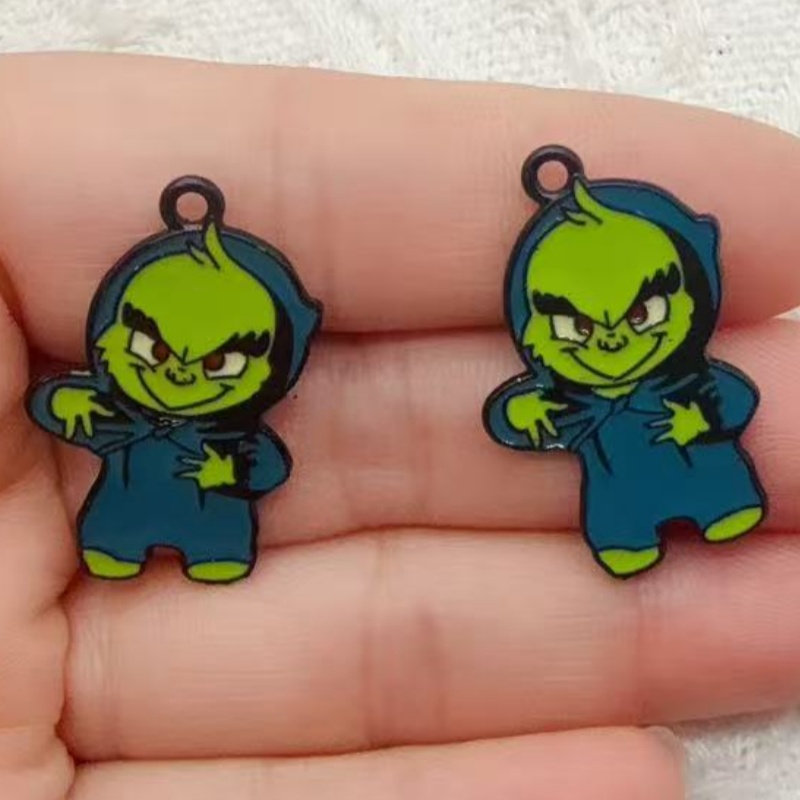10 buah liontin Natal kartun b - Earrings ulasan dan harga