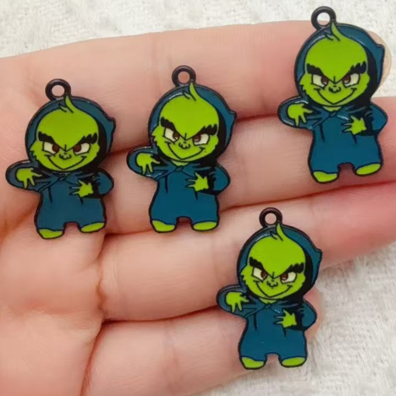 10 buah liontin Natal kartun b - Earrings ulasan dan harga