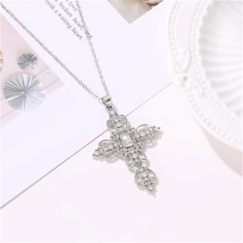 Set kalung 2 potong Y2K dua la - Layered Pendant Necklace Aesthetic ulasan dan harga
