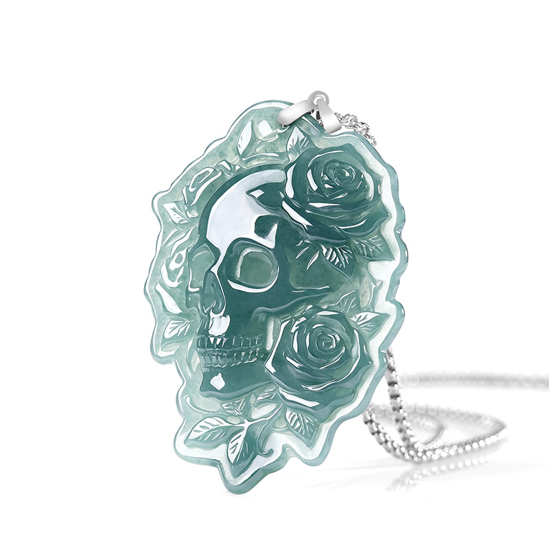 Kalung Liontin Tengkorak Giok  - Necklaces ulasan dan harga