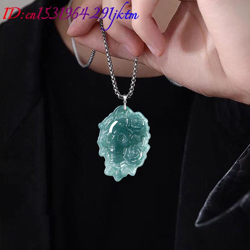 Kalung Liontin Tengkorak Giok  - Necklaces ulasan dan harga