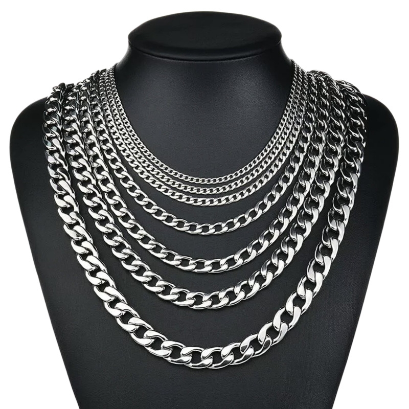 Kalung Rantai Kuba Baja Tahan  - Cuban Link Chain 12Mm ulasan dan harga