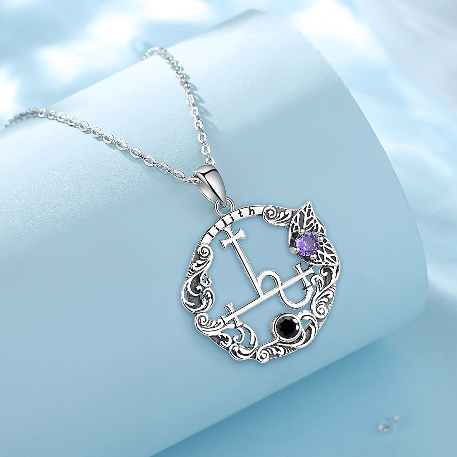Eudora 925 perak murni Lilith  - 925 Sterling Silver Chain Necklace Men ulasan dan harga