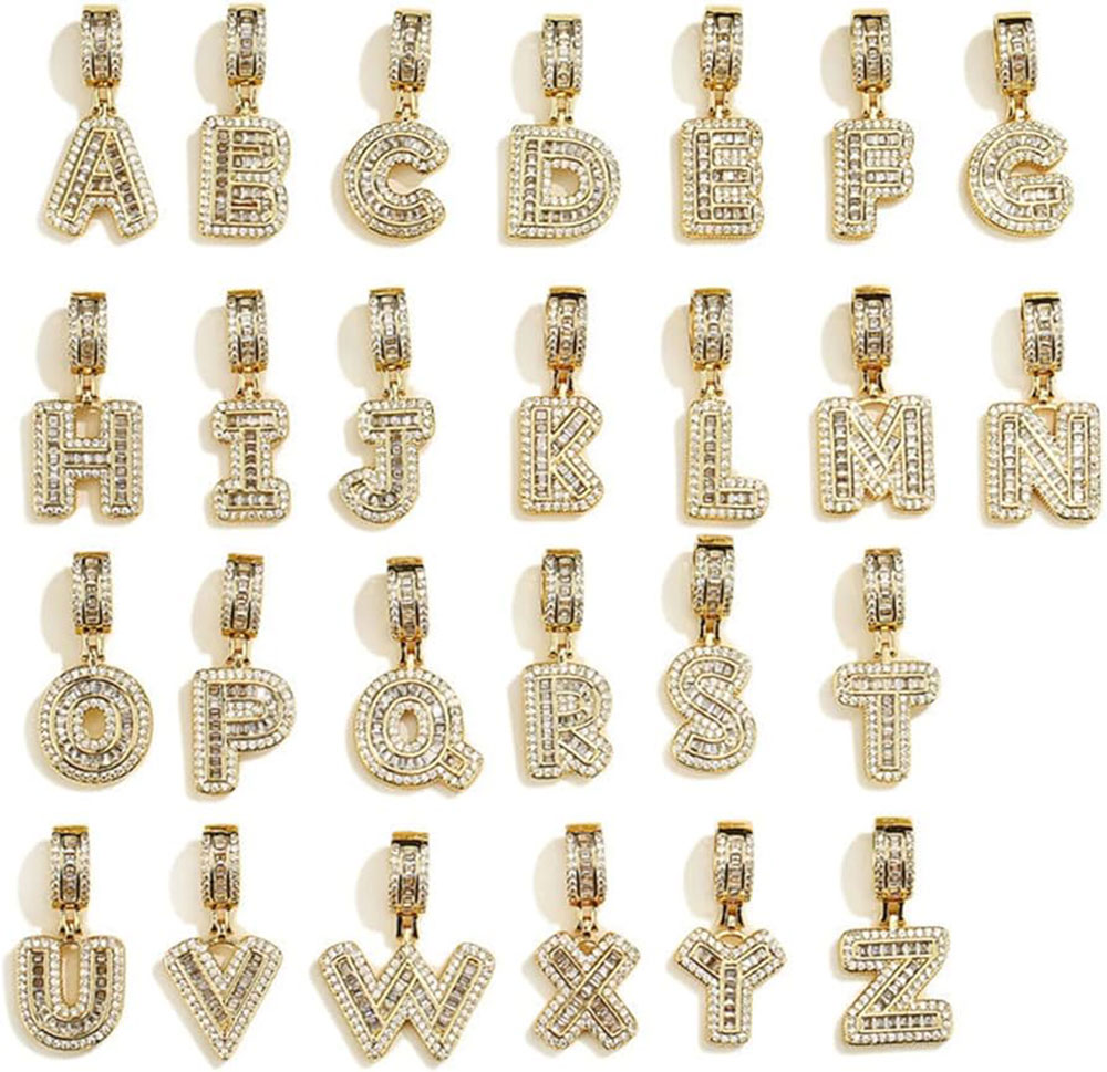Lapisan emas 18K asli huruf aw - Initial Letter Necklace 18K Gold ulasan dan harga
