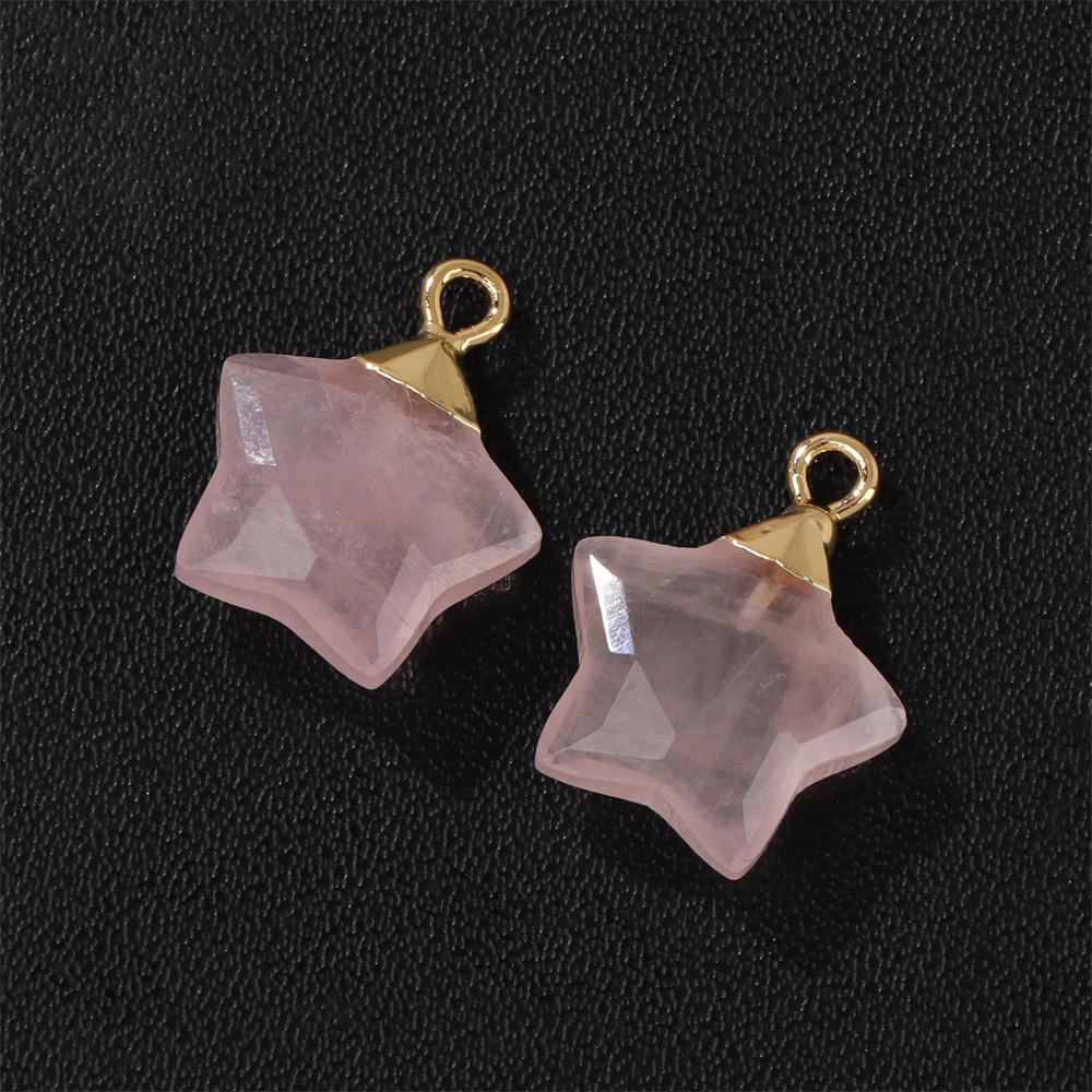 2 buah liontin batu bentuk bin - Crystal Pendant Necklace Natural Stone ulasan dan harga