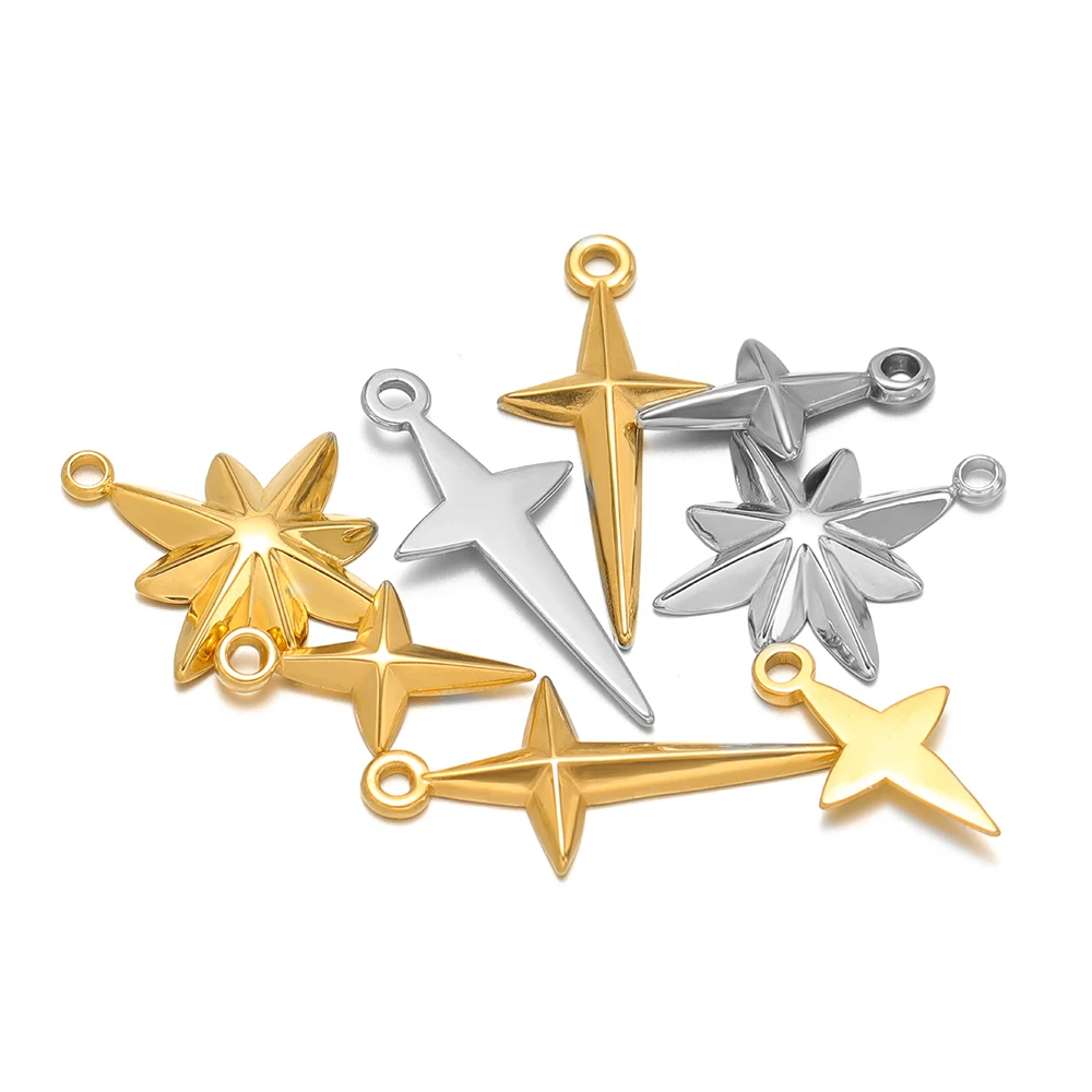 5 buah liontin kalung bandul b - Cross Pendant Necklace Gold ulasan dan harga
